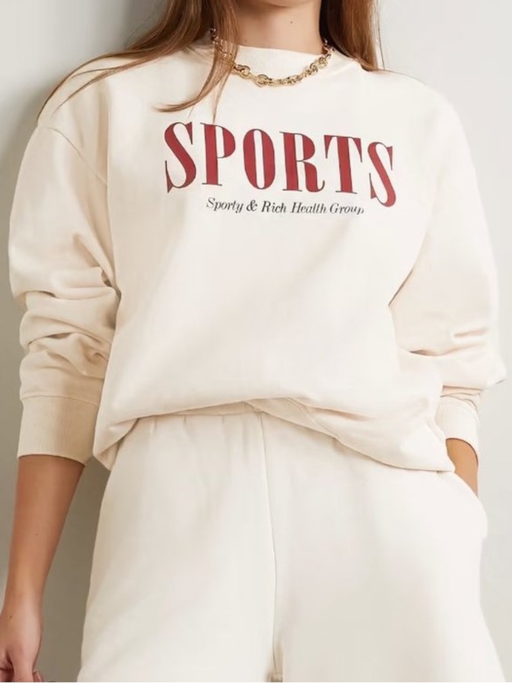 Sporty & Rich Sports Cotton Sweatshirt